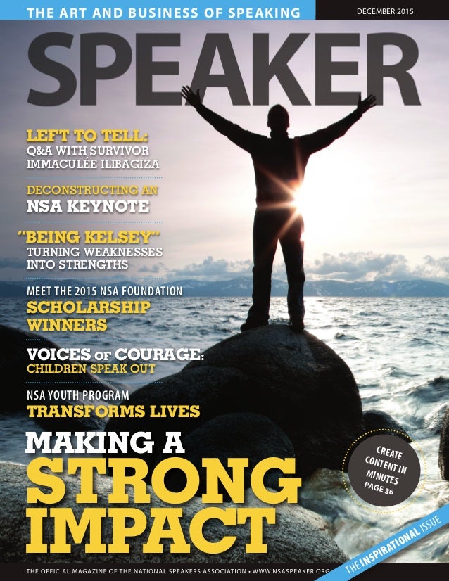 Featured in Speakers Magazine