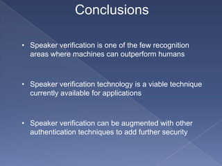 Speaker Recognition System | PPTX