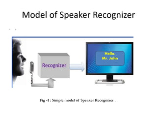 Speaker recognition system by abhishek mahajan | PPTX