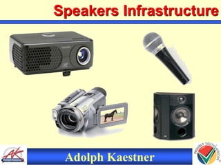 Adolph Kaestner
Speakers Infrastructure
 