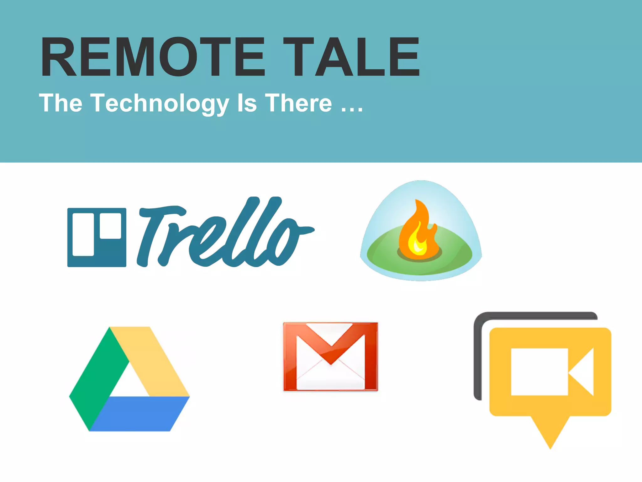 REMOTE TALE
The Technology Is There …
 