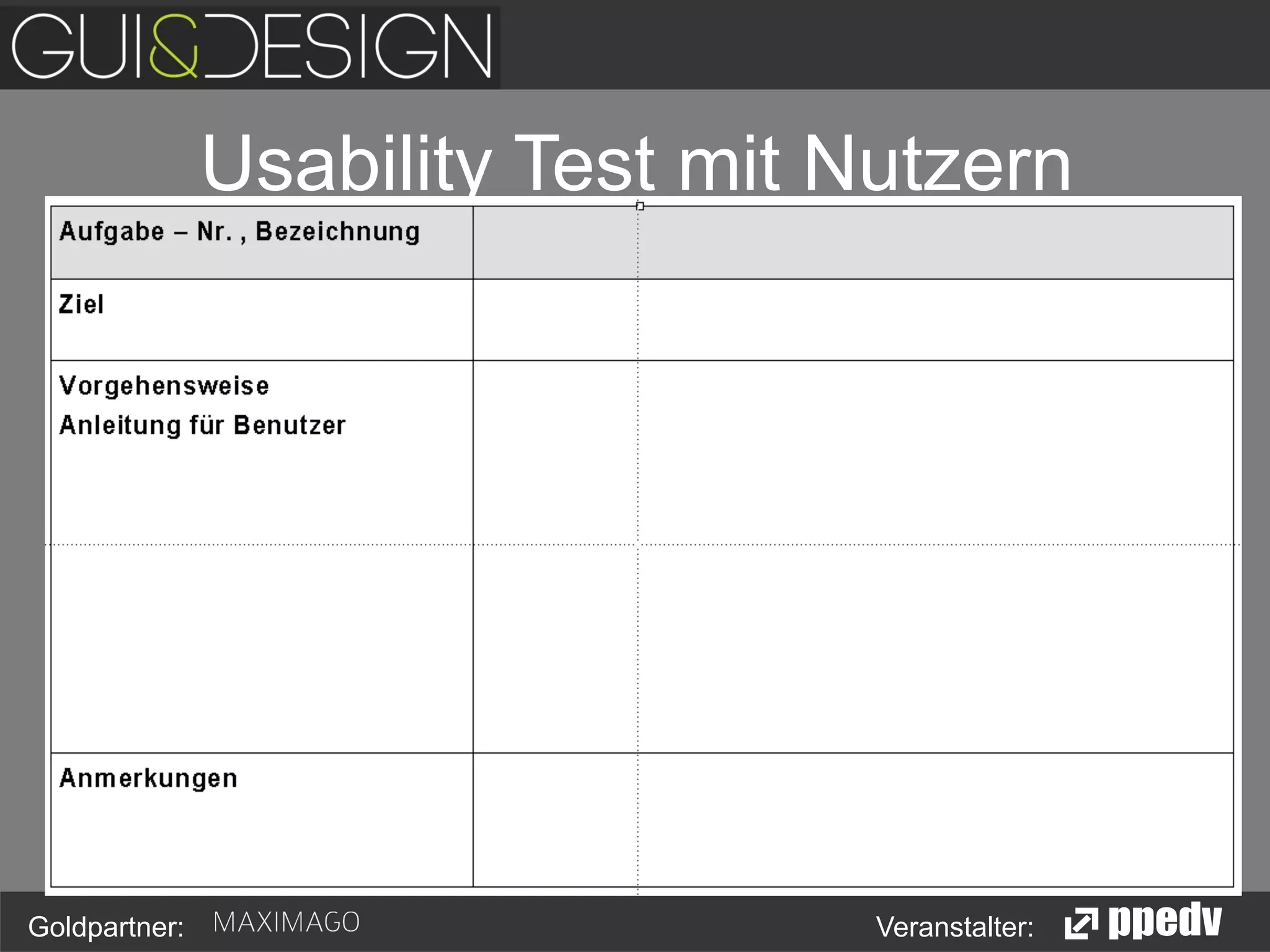 Usability Test mit Nutzern

Goldpartner:

Veranstalter:

 