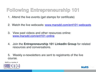 Introduction to Entrepreneurship 101 / Finding and Validating Your Idea - Entrepreneurship 101 (2012/13)