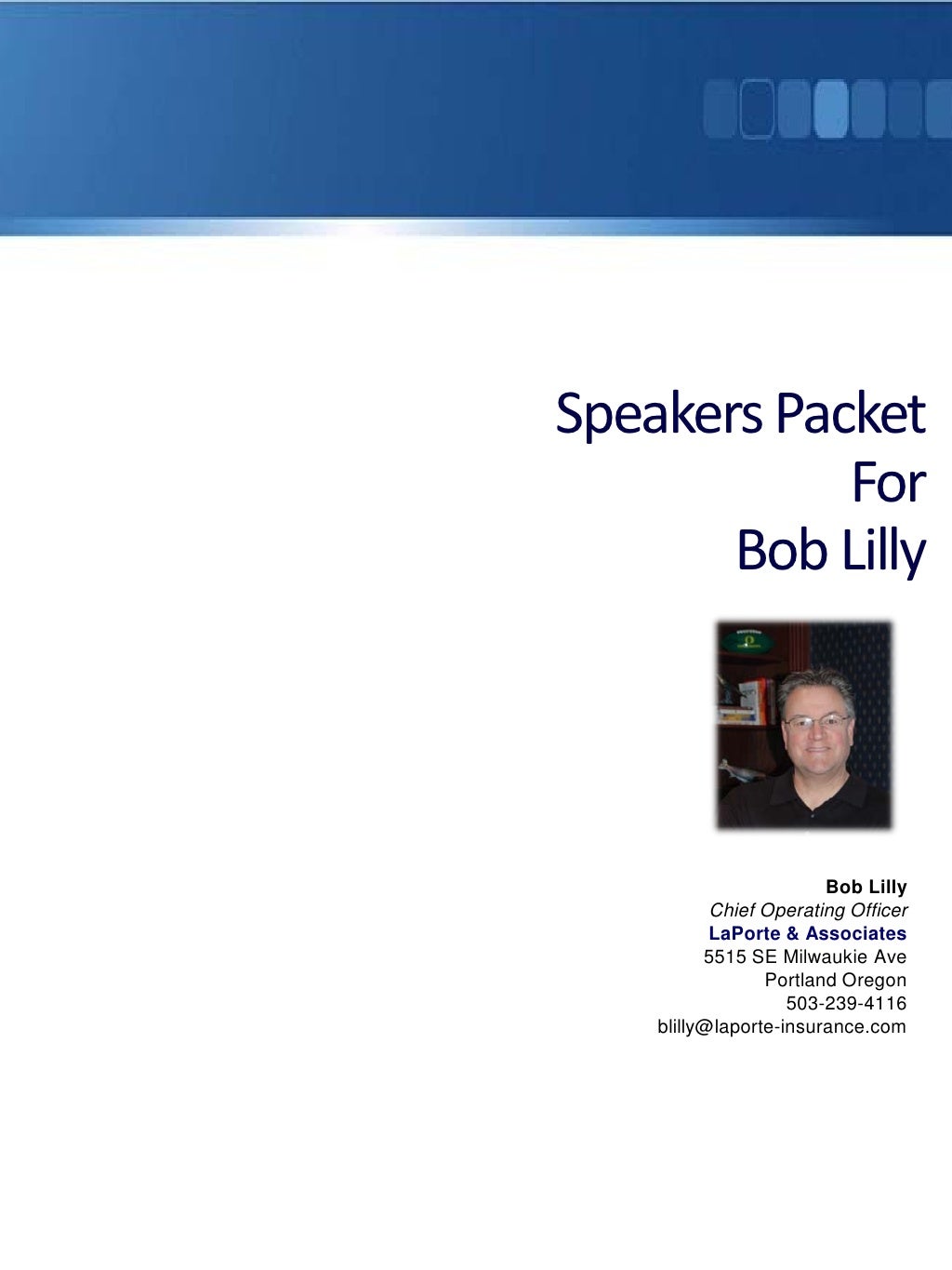 Speakers Packet