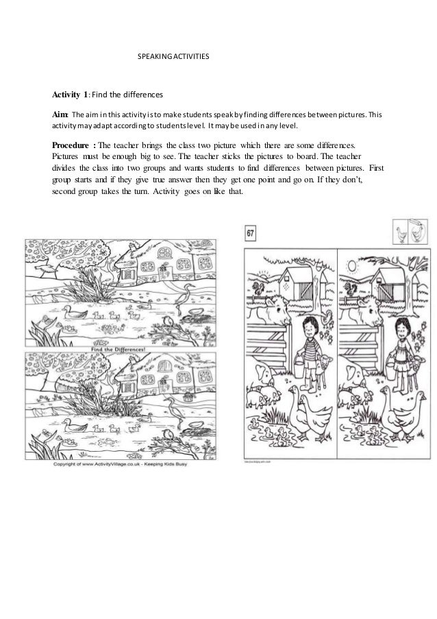 Speaking Activities For Young Learners