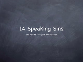 14 Speaking Sins ,[object Object]