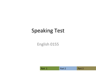 Speaking Test English 0155 