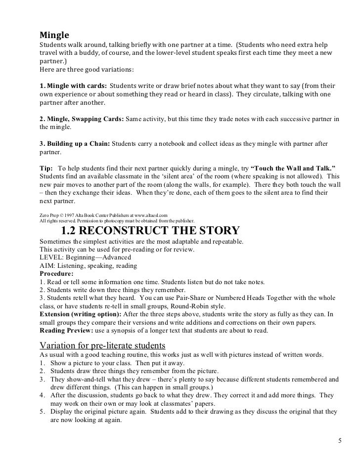 Effective MultiLevel Reading/Speaking Activities