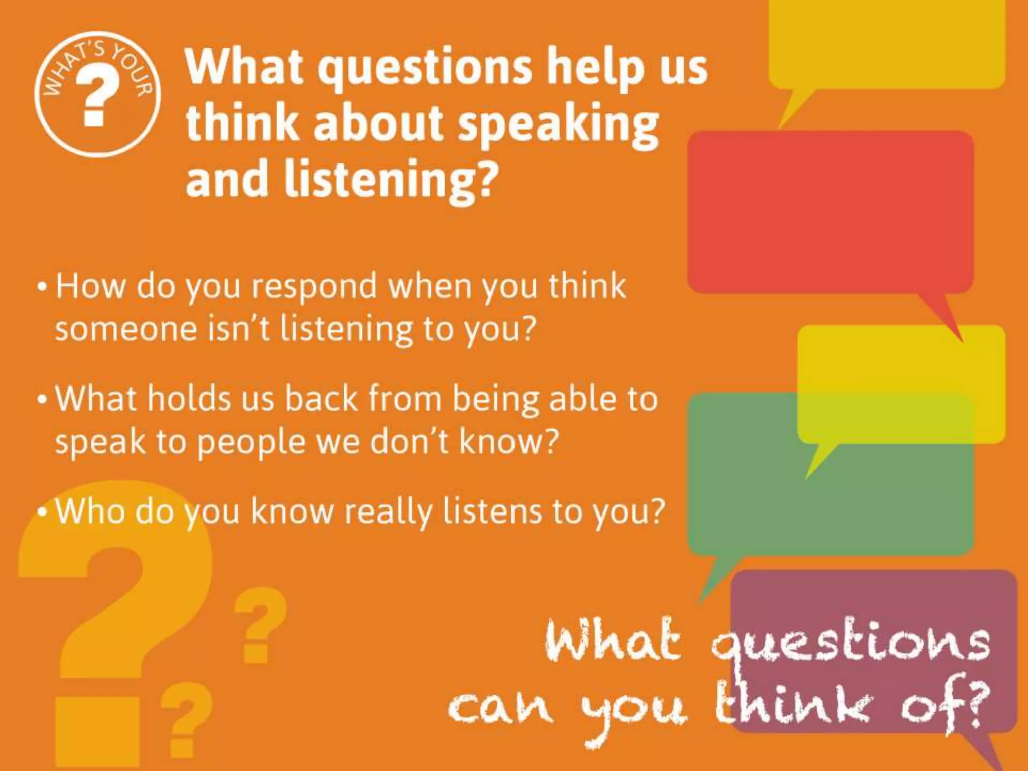 Speaking and Listening Teacher's powerpoint | PPTX