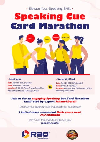 Speaking Cue Card Marathon for English Coaching