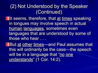 Speaking in Tongues | PDF