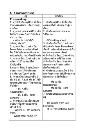 Speaking lesson plan 4