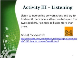 Speaking Lesson Plan – In A Pub