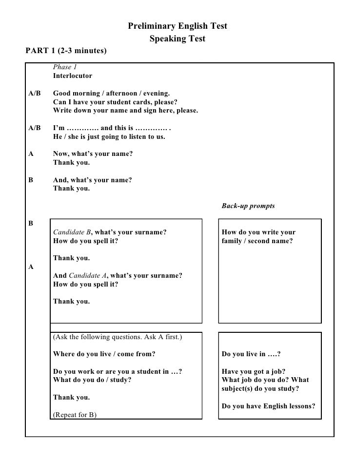 Speaking Materials