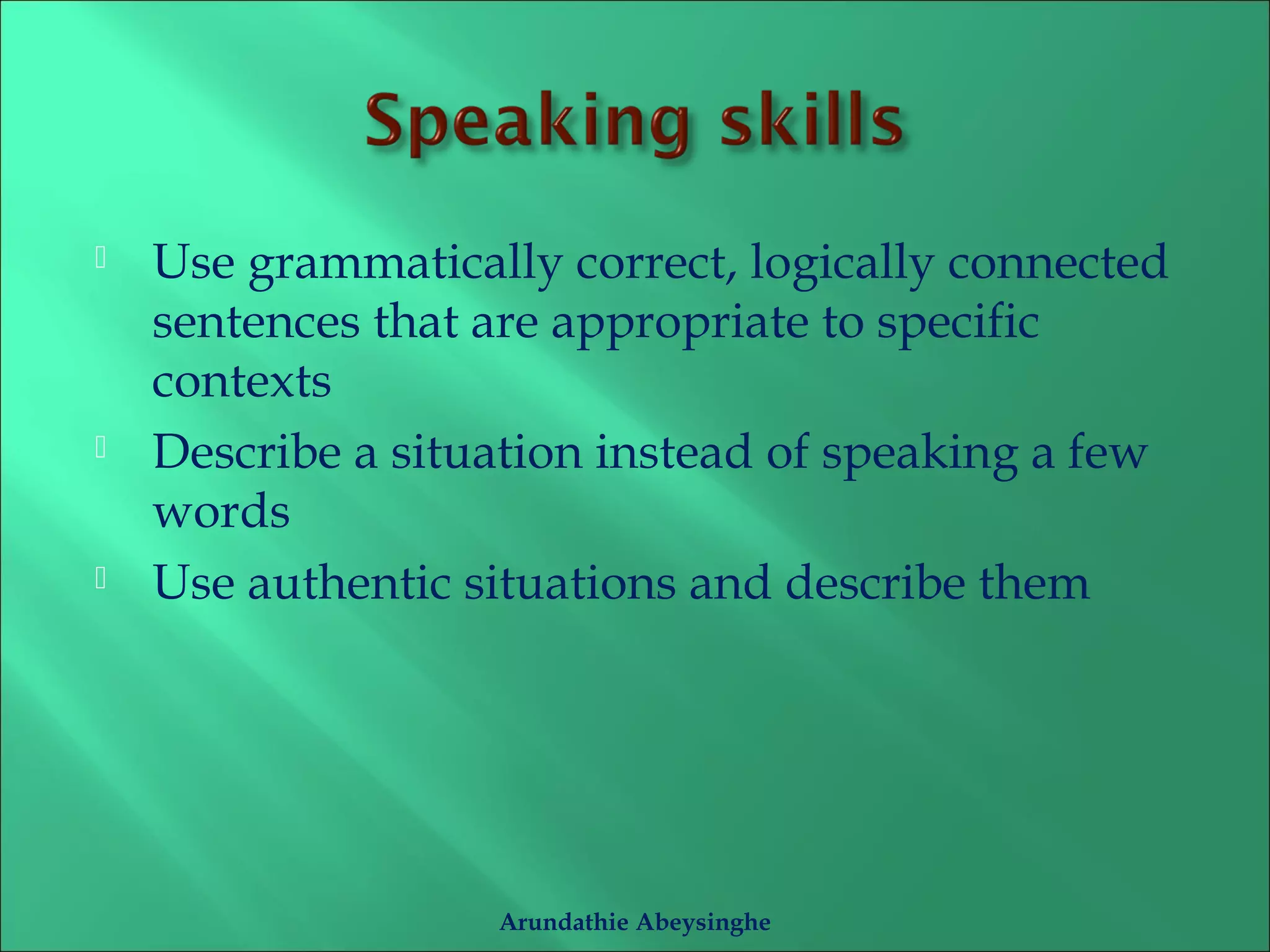 Soft Skills Development - English Speaking skills for everybody | PPT