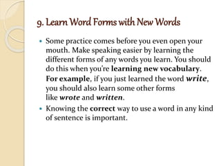 Speaking skills in English | PPTX
