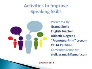 activities to improve speaking skills