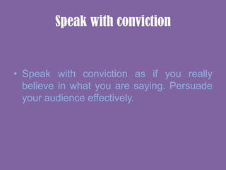 Speaking tips | PPT