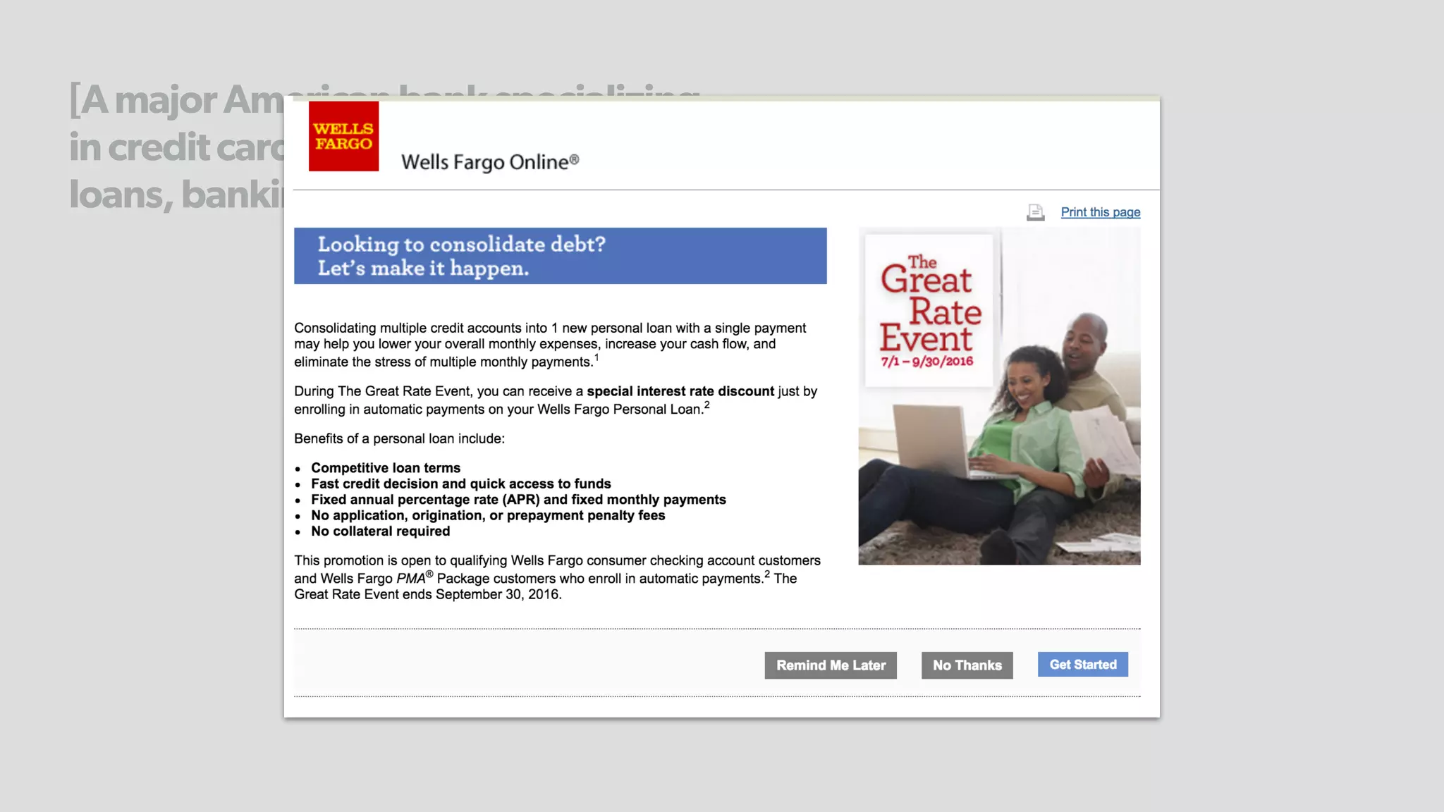 [AmajorAmericanbankspecializing
increditcards,homeloans,auto
loans,bankingandsavingsproducts.]
Theirinternalgoal?
•Sell,cross-sell,up-selladditionalservices!
 