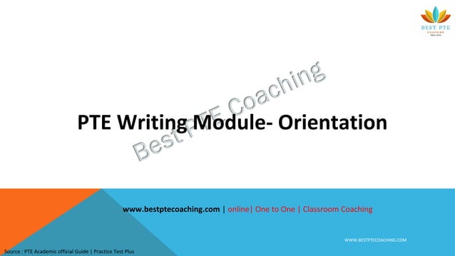 PTE Exam Speaking & Writing Overview | PPT | Educational Assessment ...
