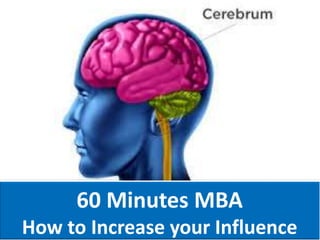60 Minutes MBA
How to Increase your Influence
 