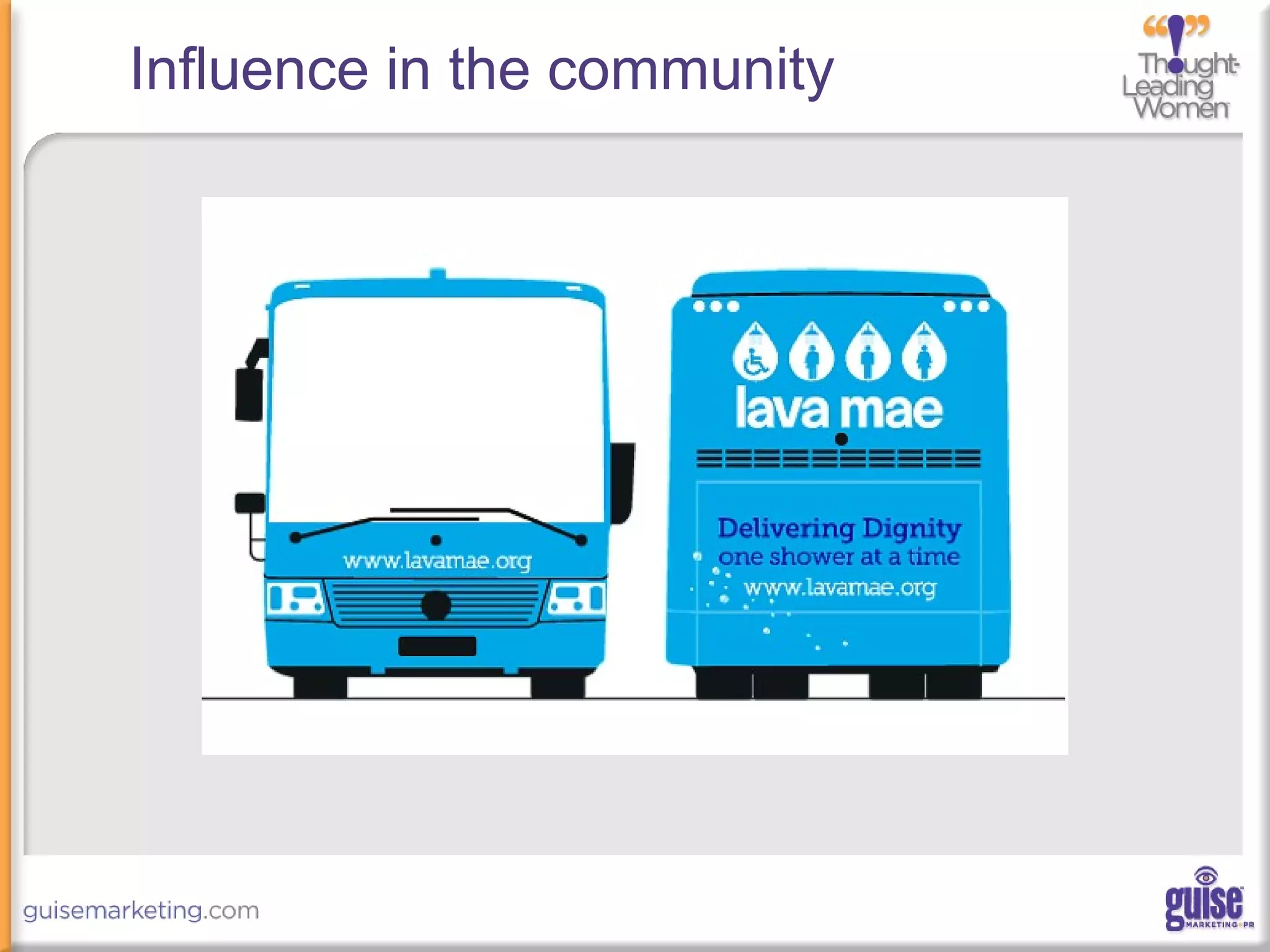 Influence in the community
 