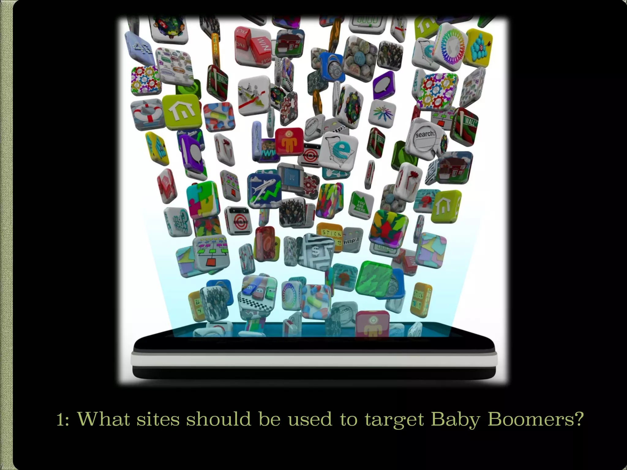 1: What sites should be used to target Baby Boomers?

 