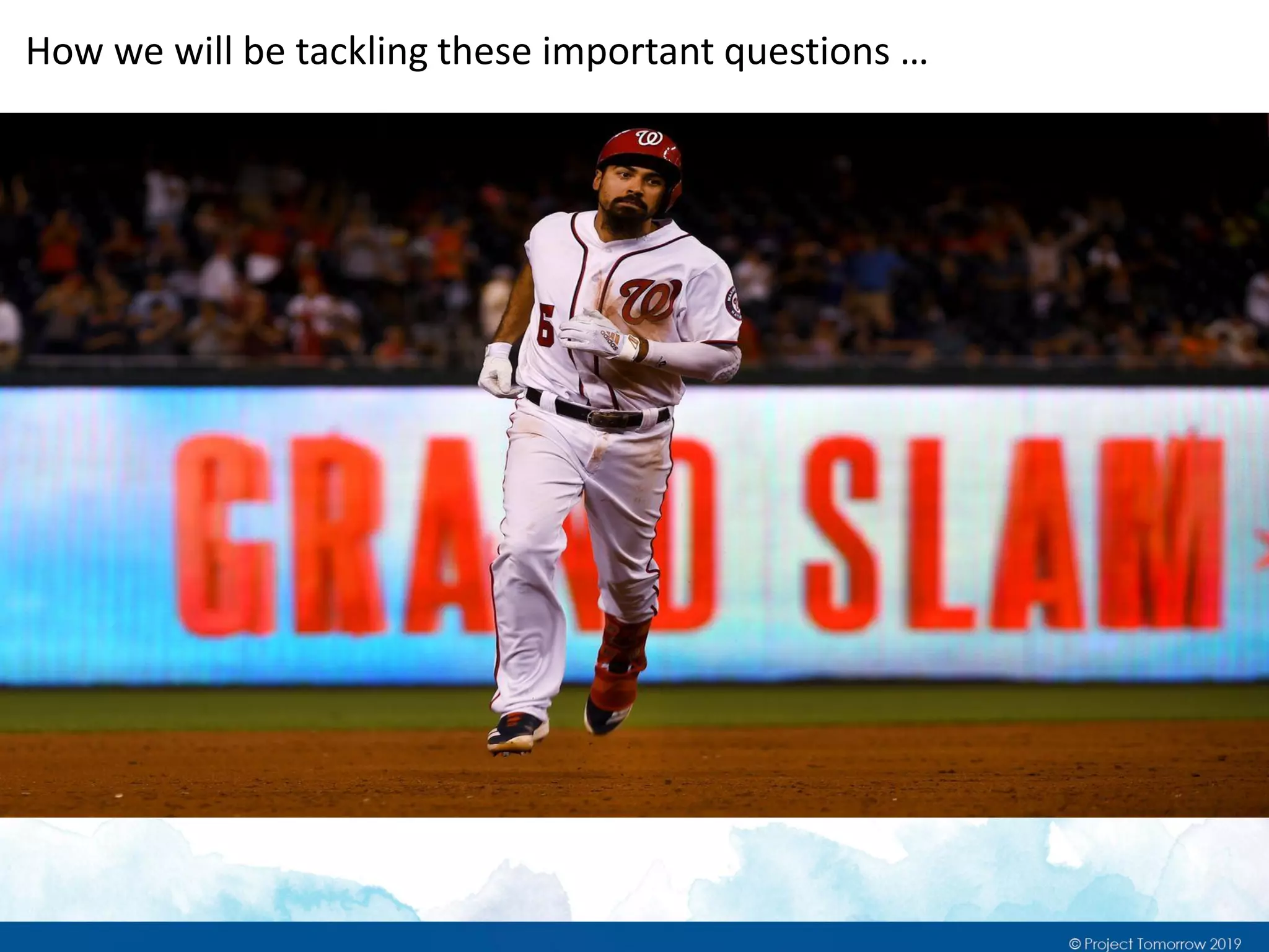 How we will be tackling these important questions …
 