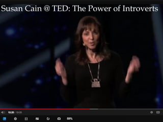 Susan Cain @ TED: The Power of Introverts

 