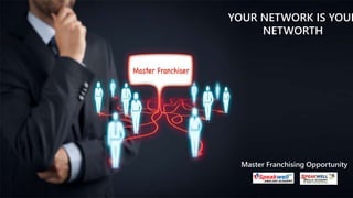 Master Franchising Opportunity
YOUR NETWORK IS YOUR
NETWORTH
 
