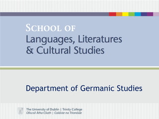 Department of Germanic Studies
 