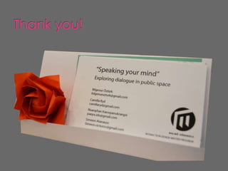 Speak your mind stand alone prisantation 1