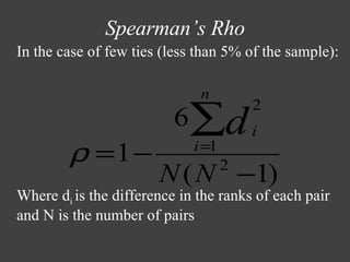 Spearman Rank Correlation Presentation | PPT