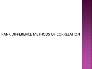 Spearman's Rank order Correlation | PPTX