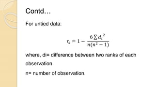 Spearman’s rank correlation | PPTX