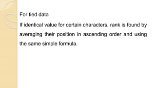 Spearman’s rank correlation | PPTX