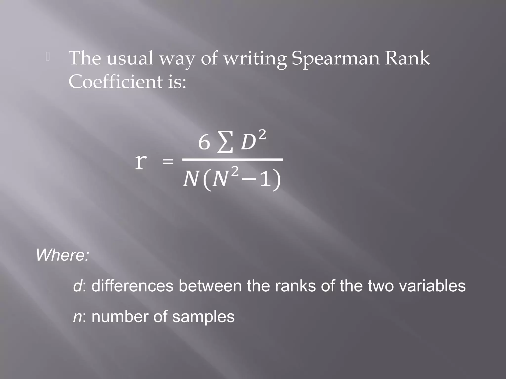 Spearman’s Rank Correlation Coefficient | PPT