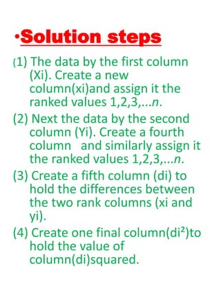 Spearmans rank correlation test | PPTX