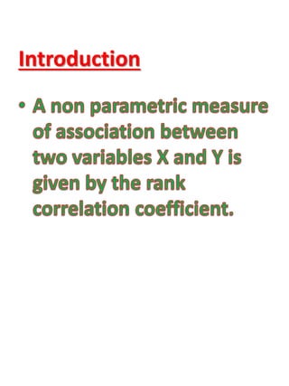 Spearmans rank correlation test | PPTX