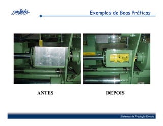 Exemplos de Boas Práticas




ANTES         DEPOIS



                    Sistemas de Produção Enxuta
 
