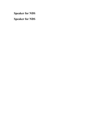 Speaker for NDS  Speaker for NDS 