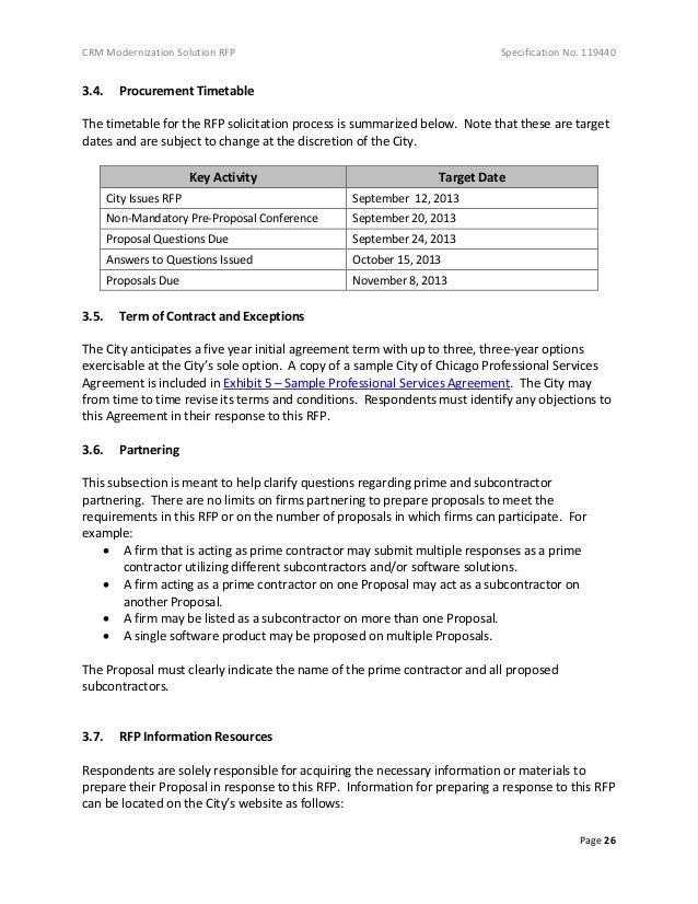 Specification No. 119440: RFP for New 311 System for the Municipal Go…