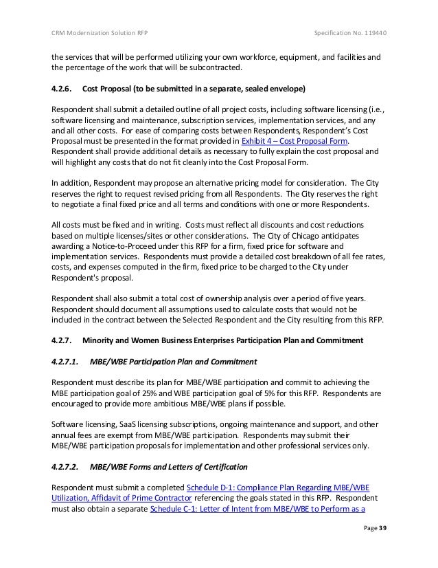 specification no 119440 rfp for new 311 system for the municipal go city of chicago affidavit form