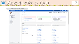 プロジェクトトップページ（3/3） 17
プロジェクトトップページ例
 