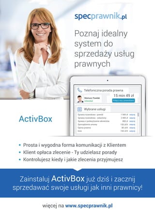 Narzędzia dla prawnika: ActivBox.pl sklep sprzedazy usług prawnych i SpecFile.pl-  by dokumenty i informacje były bezpieczne
