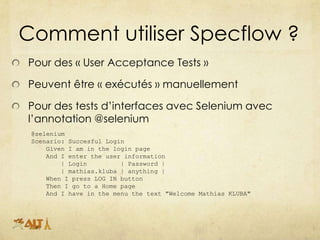 ALT.Net Juin 2012 - Specflow