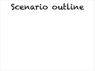 Scenario outline

 