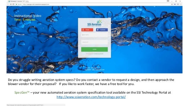 Automatic Aeration System Specification Writing Tool