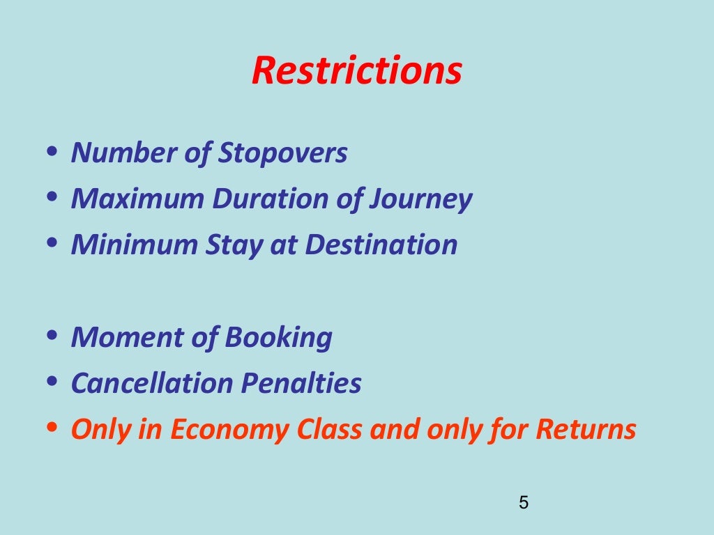 Special Fares Calculation