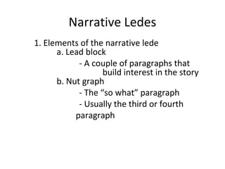 Special Ledes | PPT